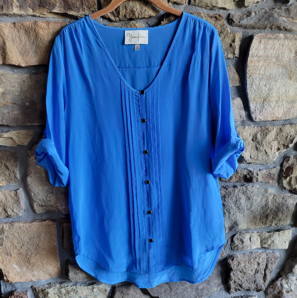 Yumi Kim Silk Lizzie Button Blouse S